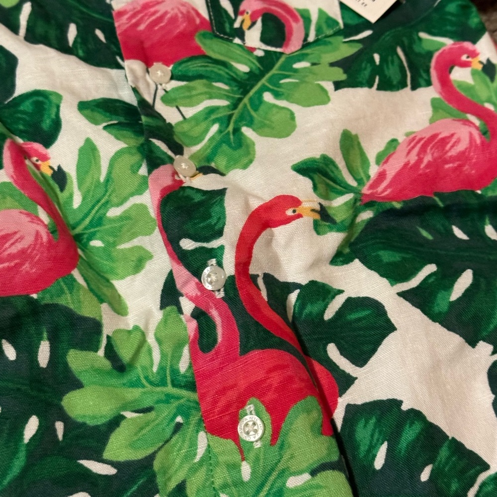 JANIE AND JACK TROPICAL FLAMINGO ROMPER 18-24 MONTHS NWT